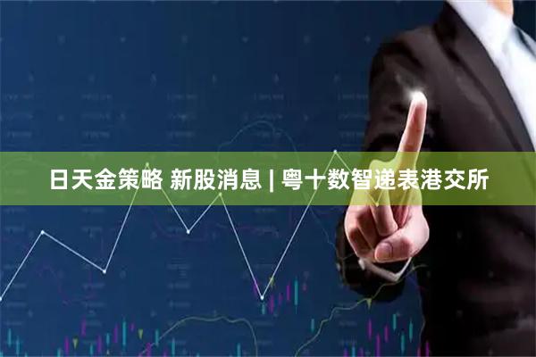 日天金策略 新股消息 | 粤十数智递表港交所